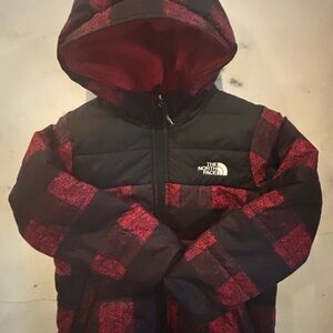 The North Face Red and Black Kids Puffer Jacket